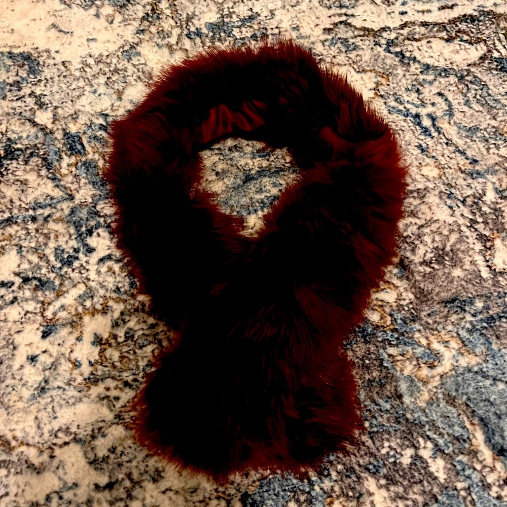 Fox fur neck wrap with clip